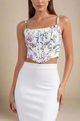 Penny Top White Floral