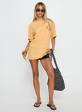 Miami Vacation Club Oversized Graphic Top Orange