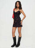 Emilee Mini Dress Black Floral