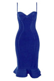 Joy Bandage Midi Dress Royal Blue