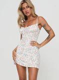 Ioanna Mini Dress White Floral