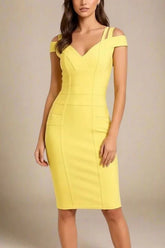 Sia Bandage Dress Sun Yellow Sale