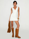 Florien Broderie Mini Dress White
