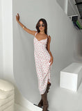 Georgia Midi Dress White Pink Floral
