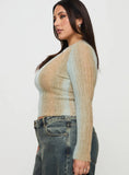Cardenas Long Sleeve Top Green Curve
