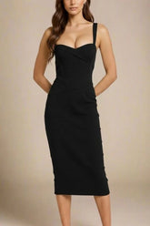 Heidi Bandage Midi Dress Classic Black