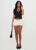 Tessabelle Shirred Bloomer Shorts Cream