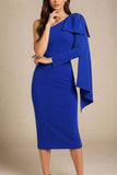 Lela Long Sleeve Bandage Midi Dress Royal Blue