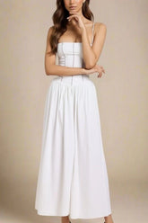 Tasmin Midi Dress White Pearl