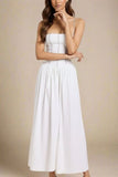 Tasmin Midi Dress White Pearl