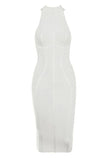 Lea Bandage Midi Dress White Pearl