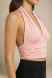 Aby Halter Top Pink Peach Fuzz