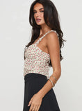 Poppyseed Top Yellow Floral