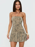Nakamia Strapless Mini Dress Paisley