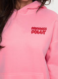 Princess Polly Hooded Sweatshirt Bubble Text Pink Red