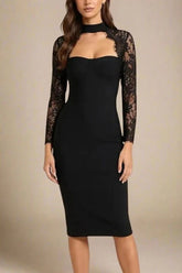 Elia Long Sleeve Bandage Dress Classic Black