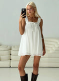 Cupids Bow Mini Dress White