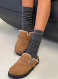 Nayara Ribbed Socks Dark Grey Marle