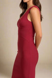 Ash Bandage Dress Red Wine Sale