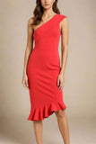 Avery Bandage Dress Lipstick Red