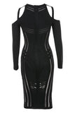 Amelia Long Sleeve Bandage Dress Classic Black