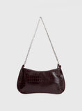 Gwynne Faux Leather Shoulder Bag Cherry Lacquer