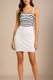 Carter Bandage Mini Dress White Pearl