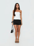 Day Glow Textured Strapless Top White
