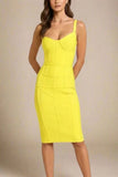 Pip Bandage Corset Dress Sun Yellow