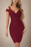 Sia Bandage Dress Red Wine Sale