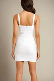 Heidi Bandage Mini Dress White Pearl