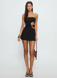 Stargazer Strapless Keyhole Mini Dress Black