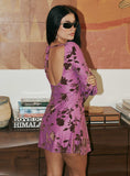 Lukea Long Sleeve Mini Dress Pink Floral