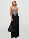 Naylor Mid Rise Wide Leg Jeans Mid Black