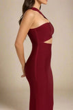 Molly Bandage Midi Dress Red Wine