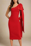 Lela Long Sleeve Bandage Midi Dress Lipstick Red