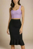 Jay Bandage Crop Top Violet Purple