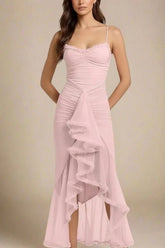 Noah Bodycon Wrap Midi Dress Dusty Pink