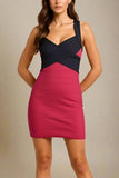 Audrey Bandage Mini Dress Cherry Red