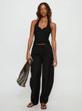 Triffid Barrel Leg Pants Black