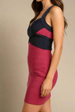 Audrey Bandage Mini Dress Cherry Red