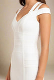 Sia Bandage Dress White Pearl