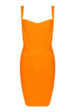 Heidi Bandage Mini Dress Apricot Orange