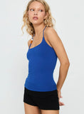 Daliar Bead Detail Top Cobalt