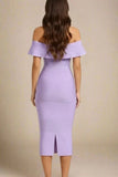 Billie Bandage Midi Dress Violet Purple Sale