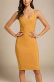 Kit Bandage Dress Apricot Orange