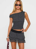 Ready To Party Frill Skort Black Polka Dot