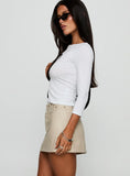 Born To Ride Mini Skirt Cream