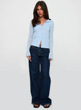 Finnean Long Sleeve Top Pale Blue