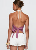 Carmelah Top Purple White